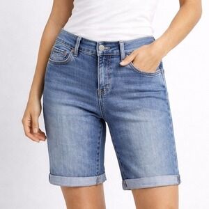 LEVI'S Levi 515 BERMUDA Jean SHORTS Women's Sz 8 31 x 10 Stretch Mid Rise